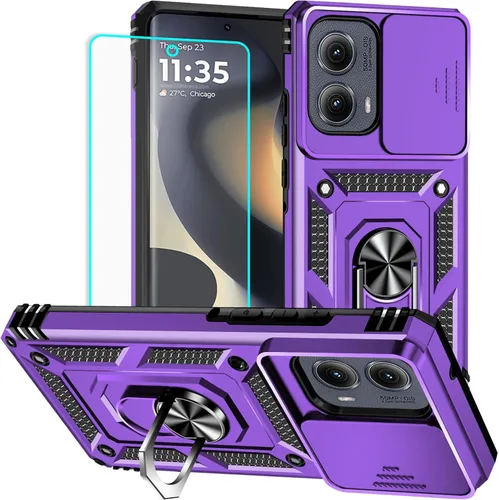 Miniatura 12 de Funda para Moto G Pure, funda Moto G Power 2022, soporte giratorio de grado militar de 360° (resistente), fundas protectoras a prueba de golpes