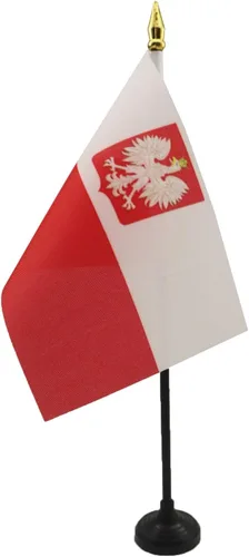 Miniatura 67 de AZ FLAG Bandera de mesa de Albania de 4 x 6 pulgadas - Bandera de escritorio albanesa 5.9 x 3.9 in - Tapa de lanza dorada