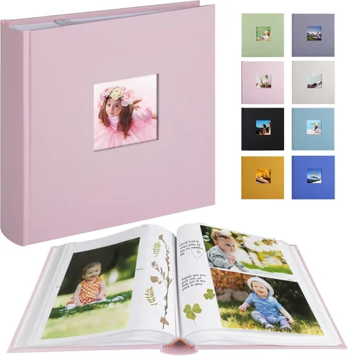 Miniatura 12 de 1DOT2 Álbum de fotos con espacio de escritura, 50 páginas, fotos de 4 x 6 pulgadas, capacidad para 200 o 5 x 7 pulgadas, tapa de lino, álbumes