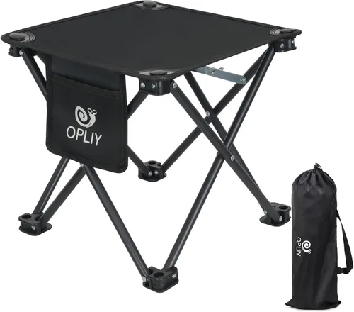 Miniatura 12 de Opliy Taburete de campamento, silla pequeña plegable de 13.5 pulgadas, taburete de campamento portátil para camping, pesca, senderismo, jardinería