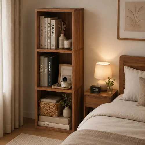 Miniatura 4 de Librería, estantería, estantes de almacenamiento independientes, estantería abierta para dormitorio, estantería pequeña para sala de estar y oficina