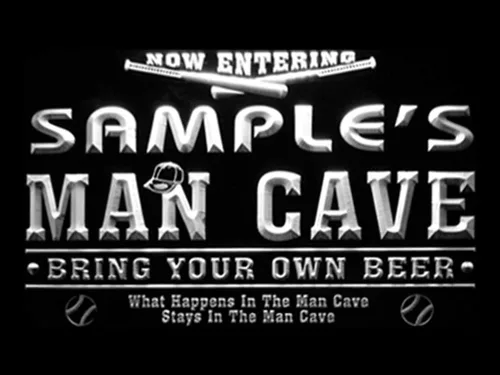 Miniatura 11 de qb-tm nombre personalizado béisbol de Man Cave bar cerveza señal de neón