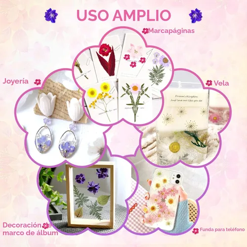 Miniatura 6 de Flores secas prensadas para resina, flores prensadas reales, hojas secas, kit de hierbas naturales a granel para álbumes de recortes, manualidades