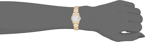 Miniatura 4 de Casio LTP-V002G-7B2 Reloj analógico para mujer tono dorado blanco fácil lector esfera de fecha