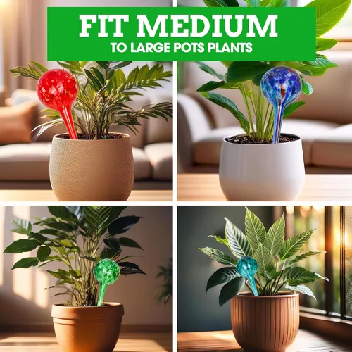 Miniatura 4 de Bolas de Riego Automático Besti – Paquete de 4 Bolas de Riego Extra Grandes para Plantas – Sistema de Riego Automático para Plantas en Maceta