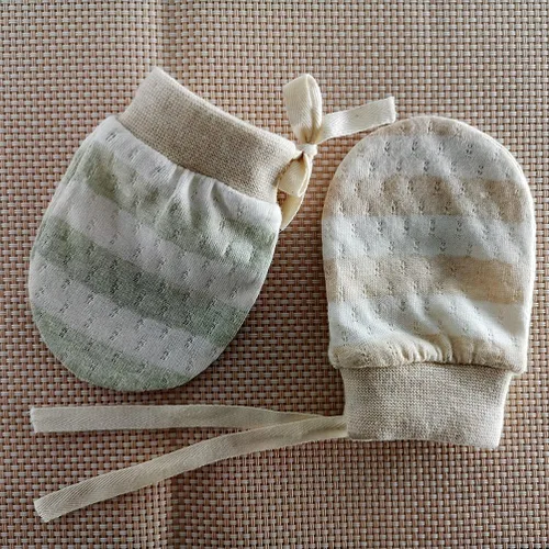 Miniatura 4 de Manoplas para recién nacido, 4 pares de guantes de algodón orgánico