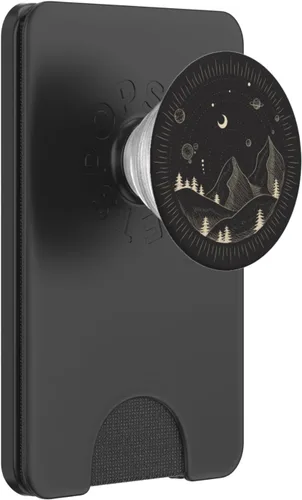 Miniatura 6 de Montañas con elementos celestiales Luna Planetas Estrellas Stellar PopSockets PopGrip para MagSafe