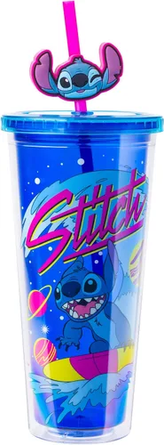 Miniatura 13 de Silver Buffalo Disney Una Loca Aventura de Goofy con Goofy, Max Goof, Roxanne y Bobby Zimuruski - Vaso de plástico para bebidas frías con tapa