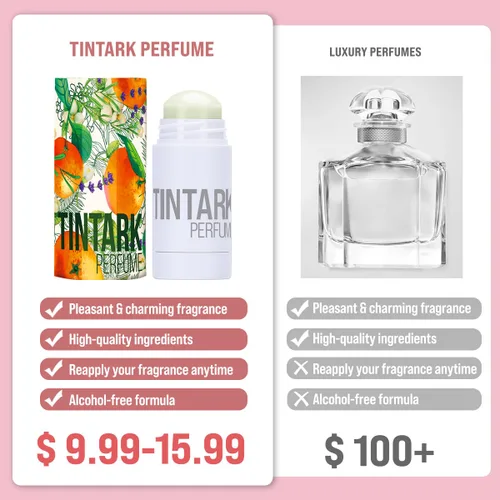 Miniatura 2 de Tintark Perfume en barra sólida, perfumes portátiles para mujeres y hombres, tamaño de viaje, ligeramente perfumado, ingredientes veganos naturales