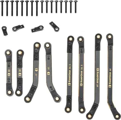 Miniatura 7 de Juego de 4 eslabones de alta liquidación para SCX24 C10, juego de eslabones de latón, piezas mejoradas para SCX24 Bronco, C10, Wrangler JLU, Axial