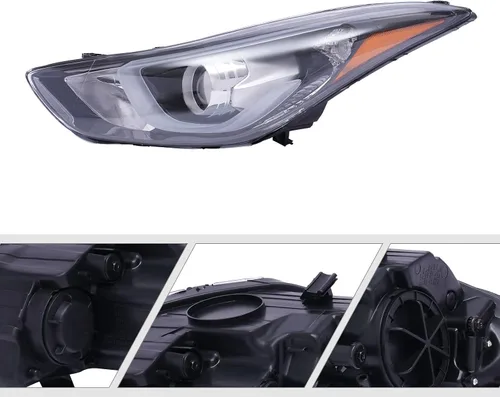 Miniatura 5 de Conjunto de faros delanteros LED halógenos con lente transparente, reemplazo directo para 2014 2015 2016 Hy-uu-nn-dai E-l-aa-nn-tra