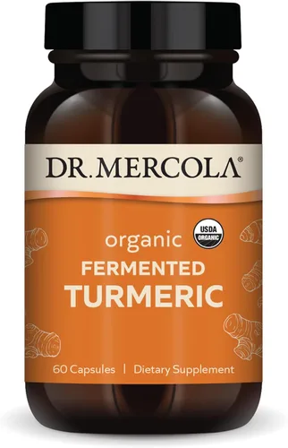 Dr. Mercola Cúrcuma fermentada orgánica – 370 mg de cúrcuma fermentada – Curcuminoides de alta biodisponibilidad – USDA Organic, sin OMG, sin gluten