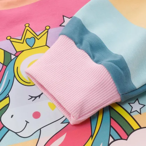 Miniatura 6 de Conjunto de 2 piezas de sudadera de manga con volantes y leggings para niñas de 2 a 10 años