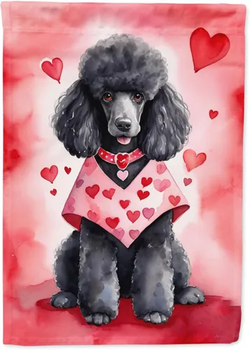 Miniatura 103 de Caroline's Treasures DAC5292CHF - Bandera de Border Collie My Valentine House para porche, grande, con manga para porche, para colgar en la pared