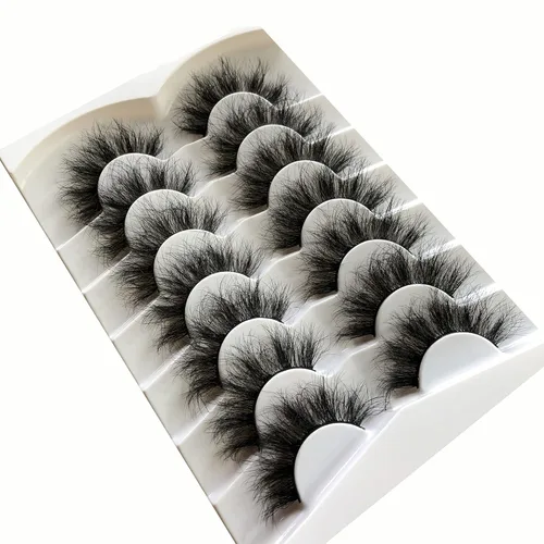 Miniatura 146 de Pooplunch - Pestañas postizas finas de visón sintético, estilo ojo de gato, naturales, cruzadas, tipo racimo, efecto 8D de volumen, tiras
