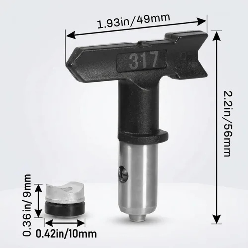 Miniatura 2 de Boquilla de pintura de acero de tungsteno reversible Punta de pulverización de pintura sin aire Accesorios de máquina de pulverización (317)