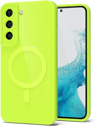 Miniatura 75 de Svanove para Samsung Galaxy S22 Funda de teléfono de silicona magnética, compatible con Magsafe, linda para mujeres, brillante color brillante, gel