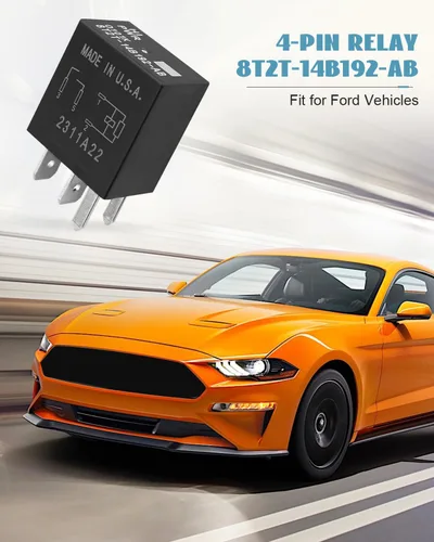 Miniatura 2 de Relé automotriz enchufable de 4 pines para vehículos Ford seleccionados 12VDC 4 pines Relé enchufable Reemplazar 8T2T-14B192-AB 2 Juego de repuesto