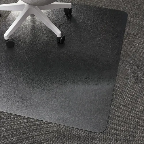 Miniatura 2 de Staples Tapete para silla de oficina, tapetes negros, suelos duros, parte inferior texturizada, 48 x 36 pulgadas, deslizamiento suave