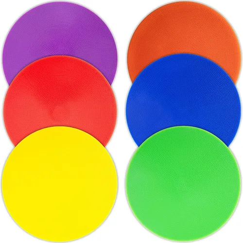 Miniatura 18 de Marcadores de puntos de 9/10 pulgadas, marcadores de goma antideslizantes de agilidad, conos de campo plano para gimnasio/fútbol PE, marcadores