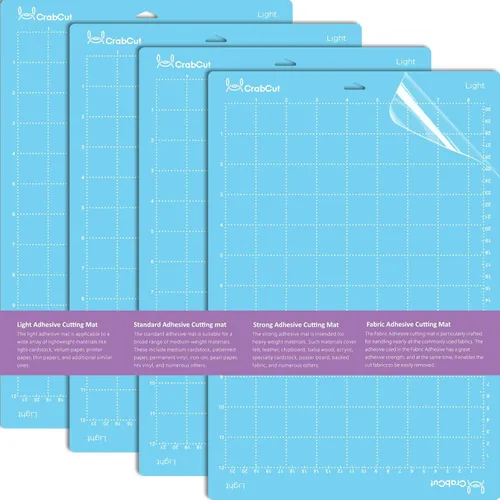 Alfombrillas de corte para Cricut Joy Xtra: 4 alfombrillas, 8.5x12 pulgadas, diseño de punto adhesivo de luz azul, cuidado de los ojos, agarre