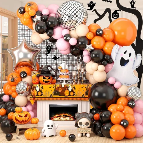 Miniatura 20 de Kit de Arco de Globos Paready Graduación 2025, 120 Piezas de Arco de Globos Graduación Negro y Dorado, Globos de Confeti Negro y Dorado Metálicos