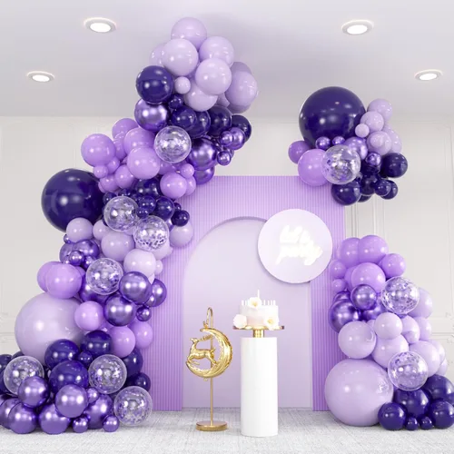 Miniatura 9 de 136 piezas de kit de arco de globos de color rosa eléctrico y negro con globos transparentes - 18/12/10/5 pulgadas de guirnalda gótica