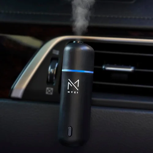 MYZI Difusor de ambientador de coche, difusor sin agua, difusor de aceite esencial para automóvil con 6 aromas de repuesto, difusor de aire para
