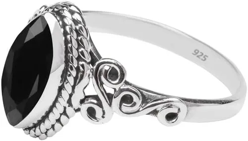 Miniatura 12 de Anillo de plata de ley 925 con piedras preciosas para mujeres y niñas, hecho a mano, anillo de promesa de piedras preciosas naturales, regalo