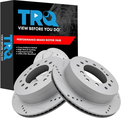 Miniatura 86 de TRQ Juego de rotores de freno de rendimiento trasero con revestimiento G premium compatible con Mazda 6 2014-2021