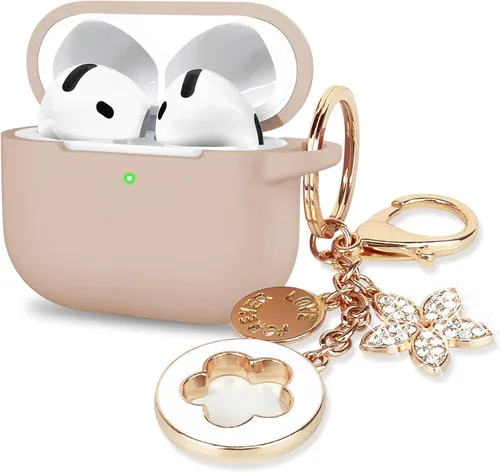 Funda para Apple Airpods 4 – VOTILE Airpods 4 Fundas 2024 Funda de silicona para mujer iPod 4 auriculares inalámbricos Accesorios Fundas de carga Té