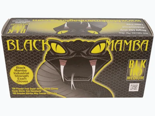 Miniatura 2 de Caja de 100 guantes Black Mamba de nitrilo negro, muy resistentes