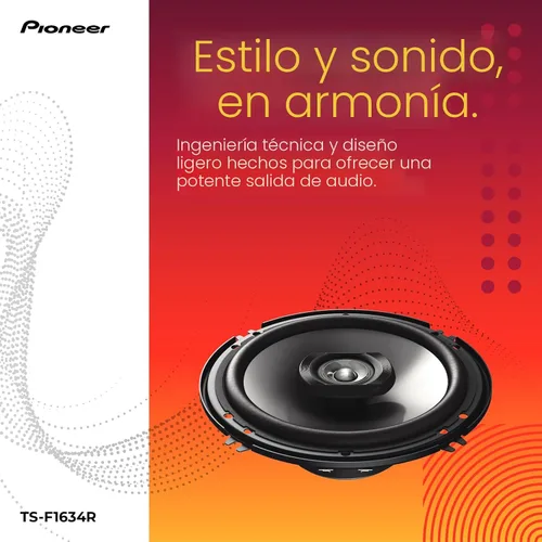 Miniatura 3 de PIONEER F-Series TS-F1634R - Altavoces de 2 vías de 6.5 pulgadas (par) - 200W máximo, sonido equilibrado + agudos suaves, excelente reemplazo
