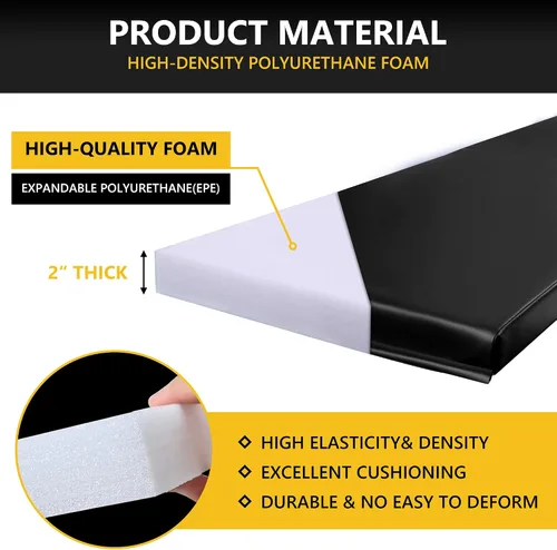 Miniatura 3 de Almohadilla de pared para gimnasio, protector de pared para cancha de baloncesto, alfombrilla protectora de pared de espuma de 2 pulgadas de grosor