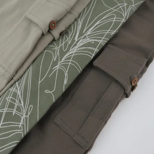 Miniatura 2 de HonestBaby Multipack Leggings Skinny, Flare and Cargo Pants Organic Cotton for Infant Baby Girls,Toddlers,Little Kids(Legacy)
