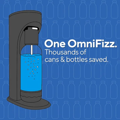Miniatura 8 de Drinkmate OmniFizz Fabricador de Bebidas Gaseosas Paquete de CO2 - Máquina Gasificadora de Agua/Soda que Carbonata Cualquier Bebida - Incluye 1