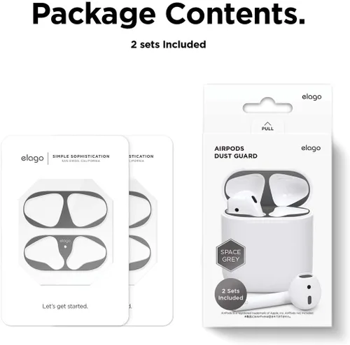 Miniatura 8 de elago – Protector antipolvo para AirPods (chapado en oro de 18 quilates, protege los AirPods de restos de hierro y metal, aspecto lujoso)