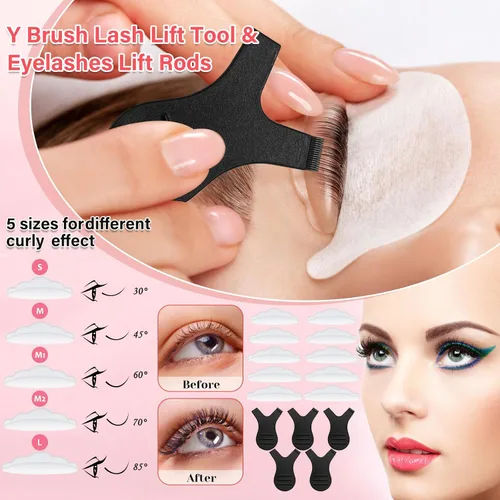 Miniatura 5 de Kit de pestañas para principiantes de extensión de pestañas Kit de extensión de pestañas con cabeza de maniquí de pestañas, Kit de inicio