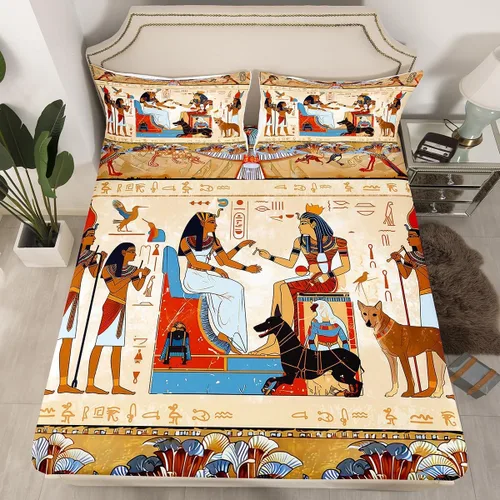 Miniatura 11 de Juego de ropa de cama ajustable con diseño de notas musicales rojo y azul, juego de sábanas para niños, mujeres y hombres, decoración de habitación