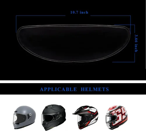 Miniatura 5 de Visera de casco de motocicleta con película antivaho – Inserto antivaho para protector facial del casco, visera transparente resistente a la niebla