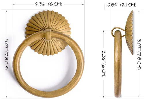Miniatura 3 de Hardware Philosophy Ring Brass Tiradores de 3 pulgadas – Juego de 2 – Arquitectónico, Diseño de Interiores, Muebles Personalización Hardware