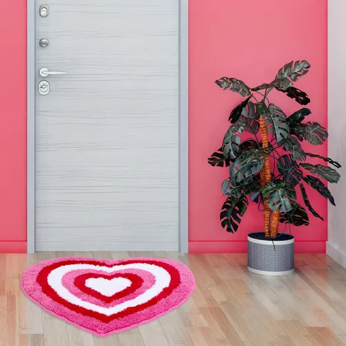 Miniatura 4 de JarThenaAMCS Alfombra de baño para el día de San Valentín, alfombra de baño con forma de corazón rojo y rosa, alfombra de baño antideslizante
