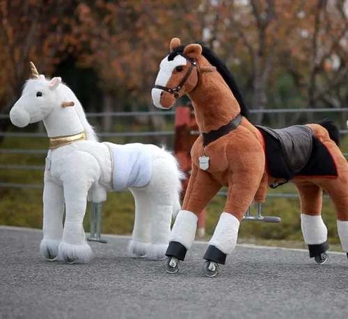 Miniatura 7 de UFREE pony, caballo de juguete que camina, caballo balancín con ruedas Giddy Up Ride On para niños 3 a 5 años, 3 hasta 5 años