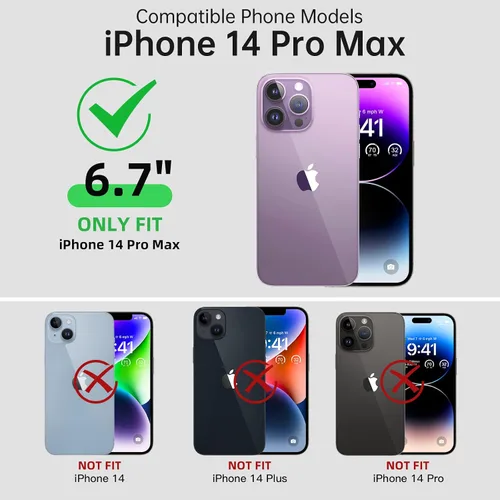 Miniatura 2 de Beasyjoy Funda impermeable para iPhone 14 Pro Max, funda de metal resistente con protector de pantalla integrado, protección de cuerpo completo