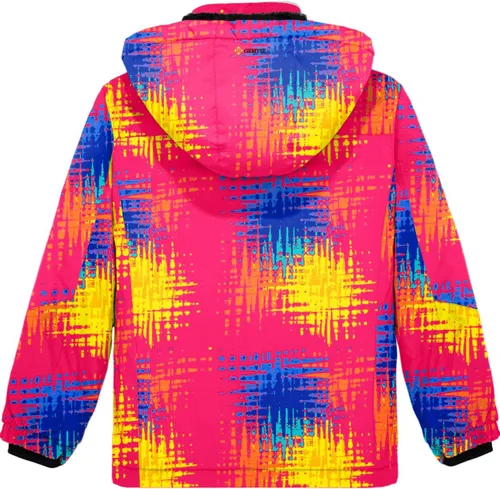 Miniatura 2 de GEMYSE Chaqueta de esquí impermeable para niña, chaqueta de invierno a prueba de viento con capucha