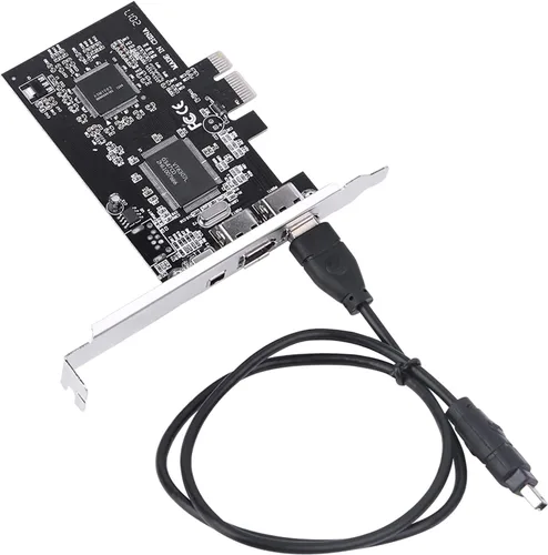 Miniatura 2 de Tarjeta de captura PCIe FireWire, 2.5Gbps 1394a IEEE 1394 tarjeta controladora con cable para PC de escritorio