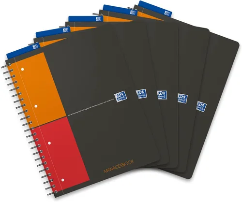 Miniatura 15 de OXFORD 100104329 Activebook International A4 + a cuadros con índice indexable y bolsillo para documentos, bloque de cuaderno en espiral gris, una