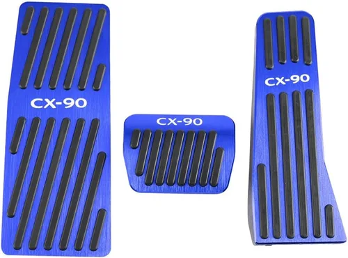 Miniatura 9 de LEXLEY 3 almohadillas antideslizantes de aluminio para pedal de freno de gas, cubiertas de pedal de acelerador sin perforación, solo para Mazda 2024