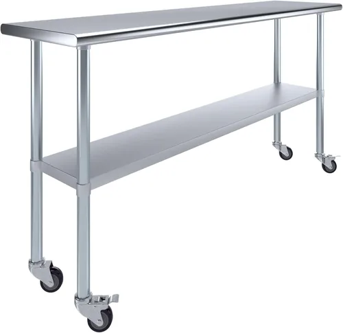 Miniatura 38 de Mesa de trabajo de acero inoxidable, mesa de metal