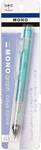 Tombow Lápiz mecánico, monografía color claro 0.012 in, menta transparente (DPA-139D)